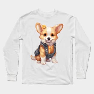 Farmer Pembroke Welsh Corgi Dog Long Sleeve T-Shirt